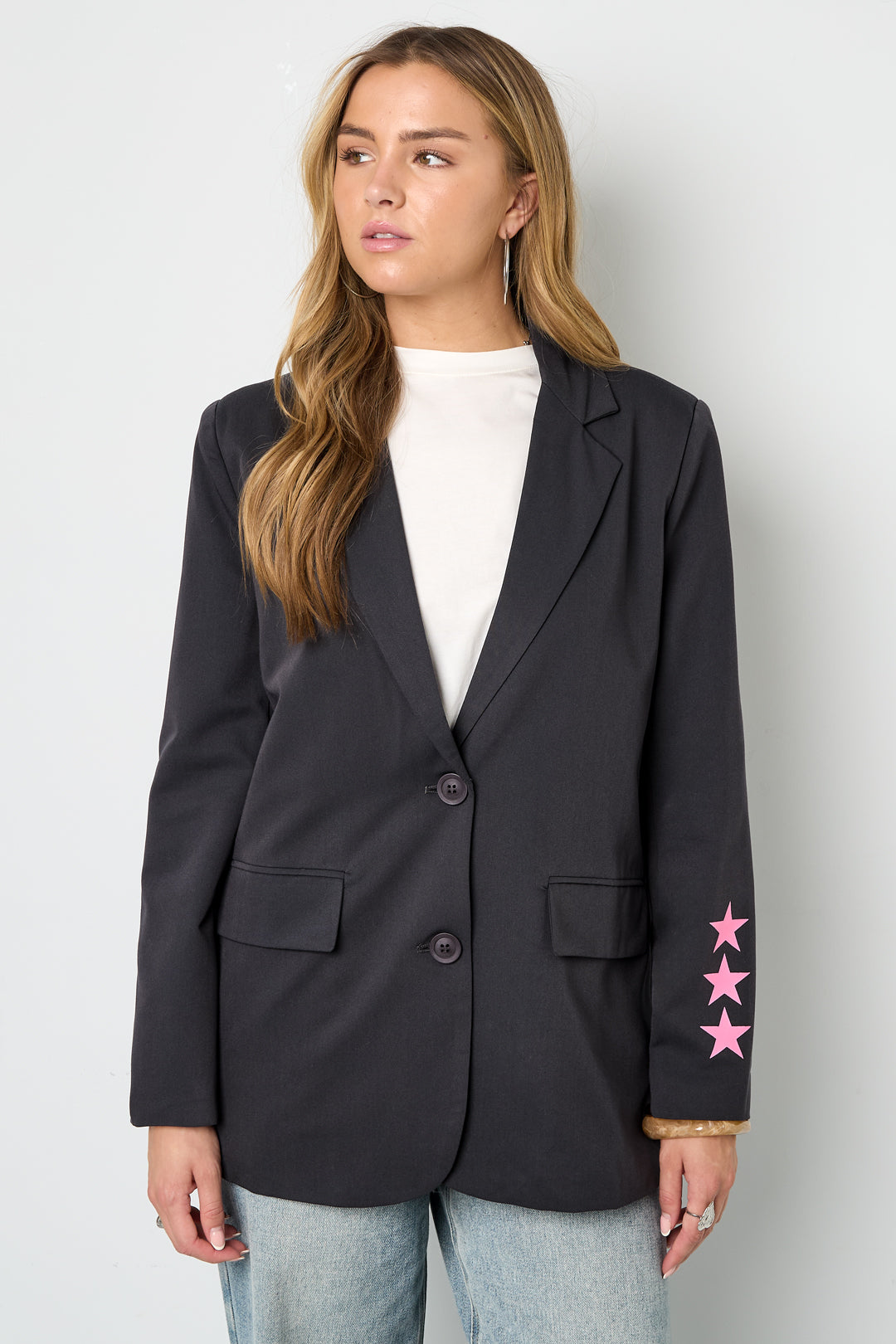 Woven Polyester Fiber Women's Suit Set Casual Letters Design