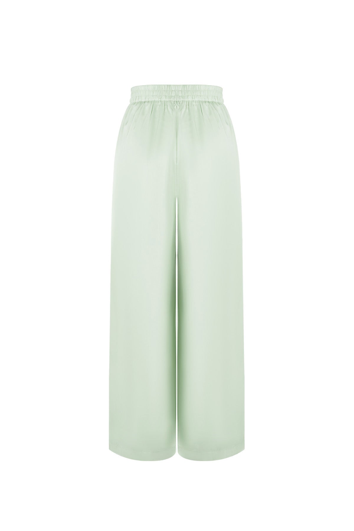 Woven Polyester Fiber Women's Straight Pants Casual Solid Color
