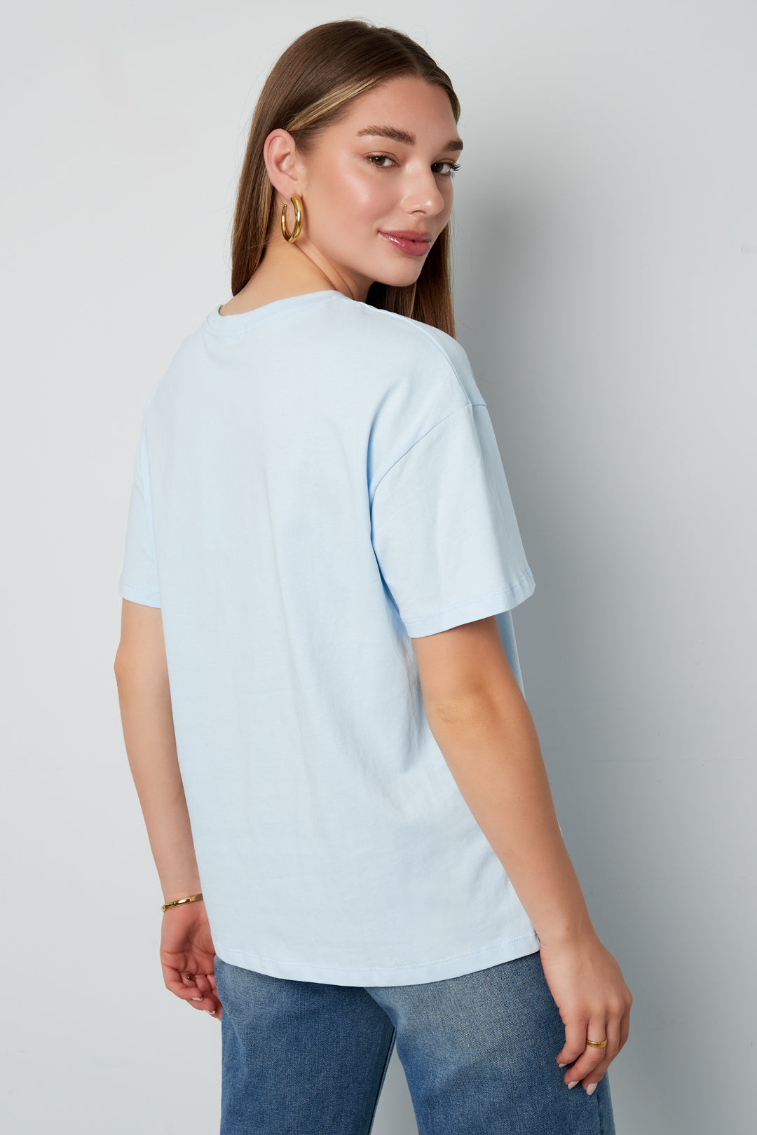 Knitted Women's T-shirt Casual Letters