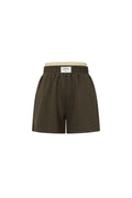 Knitted Polyester Fiber Women's Casual Shorts Sporty Solid Color