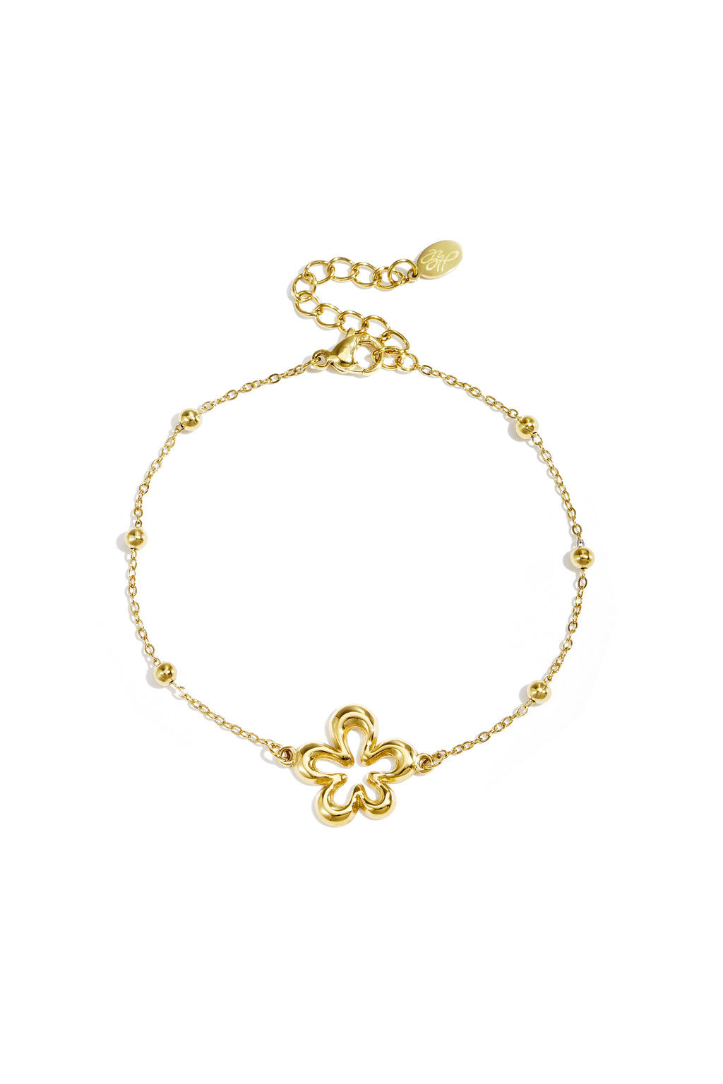 Bracelet with coral-shaped playful flowers in varying sizes