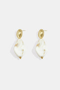 Earrings with natural stone look