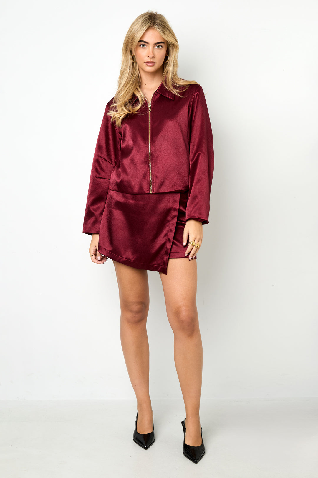 Woven Polyester Fiber Women's Jacket Casual Fall/Winter Solid Color