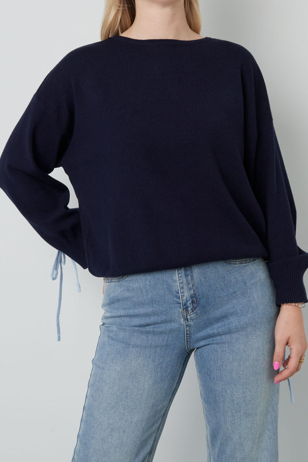 Knitted Viscose Women's Sweater Casual Color Clash