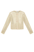 Knitted Polyester Women's Cardigan Open Front Crochet Pattern