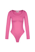 Polyester Women's Long Sleeve Bodysuit High Stretch Form-Fitting
