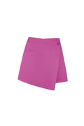 Polyester Women's Mini Skirt Asymmetric Wrap Design