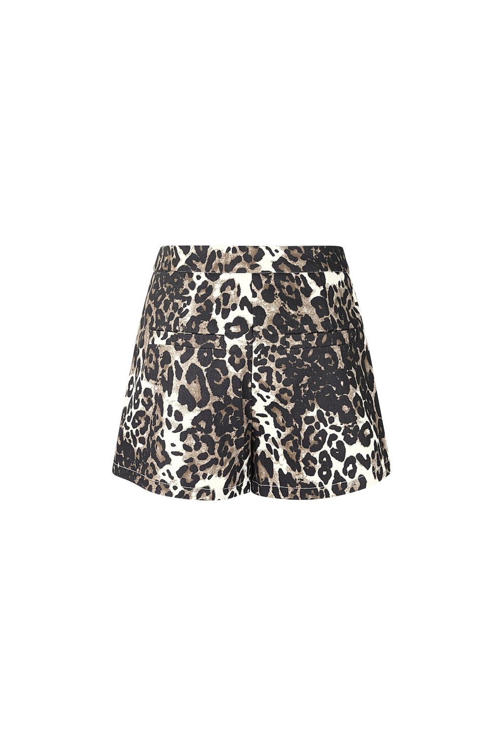 Cotton Women's Shorts Leopard Print High Waist