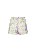 Woven Polyester Fiber Women's Shorts Elegant Floral Print
