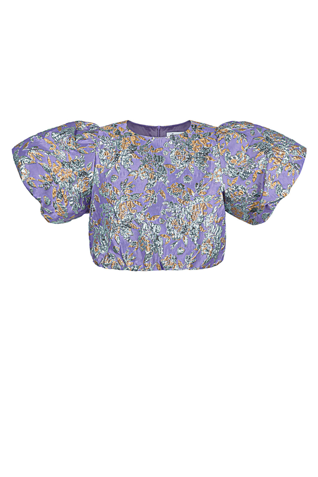 Polyester Women's Short Sleeve Top Puff Sleeve Floral Print