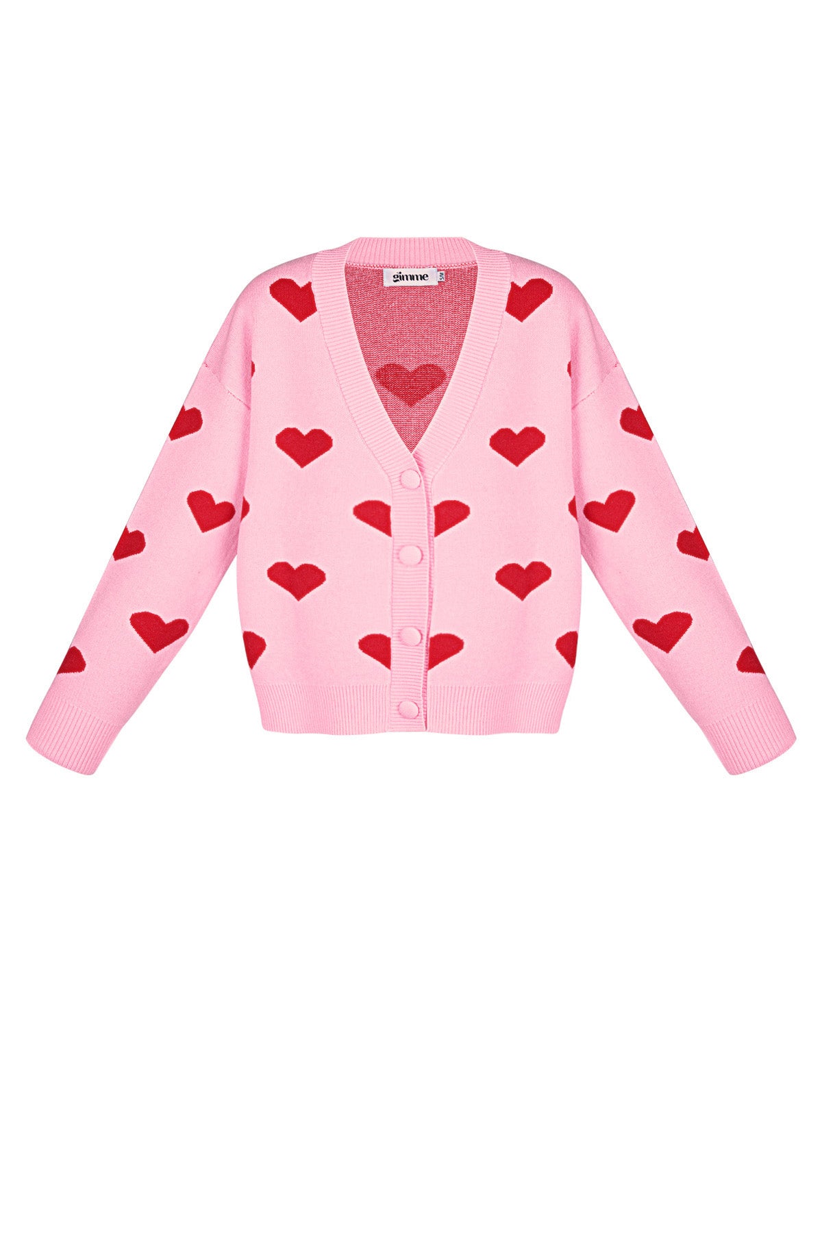 Viscose Knitted Women's Cardigan Cute Heart Pattern Fall/Winter