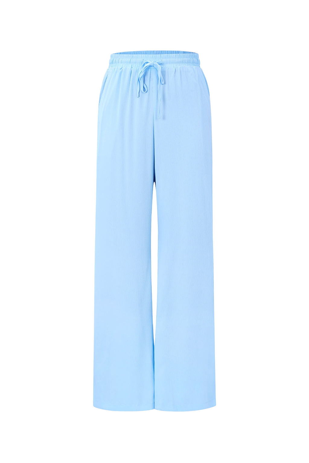 Woven Polyester Women's Straight Pants Casual Solid Color Spring/Summer