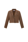 Woven Polyester Fiber Women's Suit Set Fall/Winter Street Solid Color
