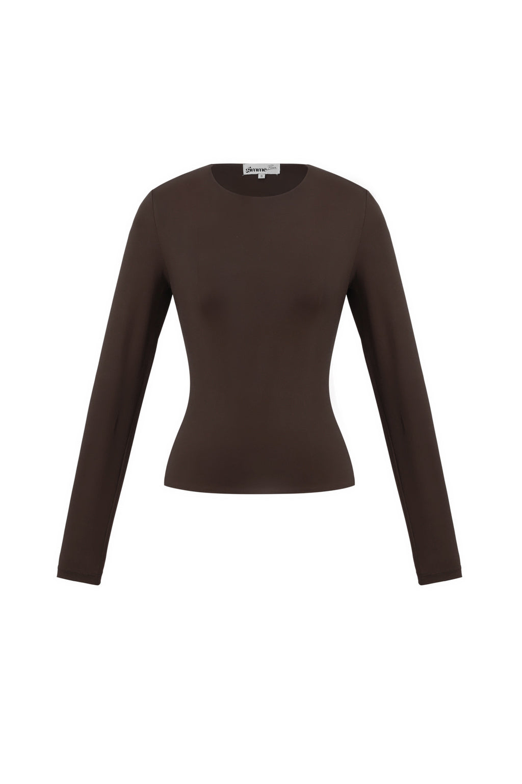 Knitted Nylon Women's Long Sleeve Top Basic Solid Color