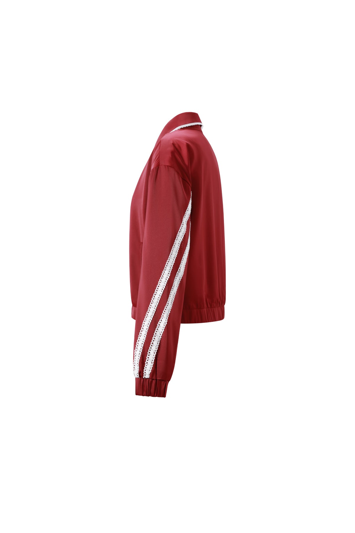 Woven Polyester Fiber Women's Jacket Sporty Color Clash 2-piece Set
