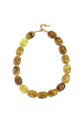 Necklace with squoval beads