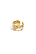 Statement ring with rose in heart