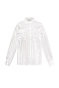 Woven Polyester Fiber Women's Blouse Elegant Solid Color Spring/Summer