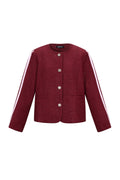 Woven Polyester Fiber Women's Jacket Elegant Plaid Fall/Winter