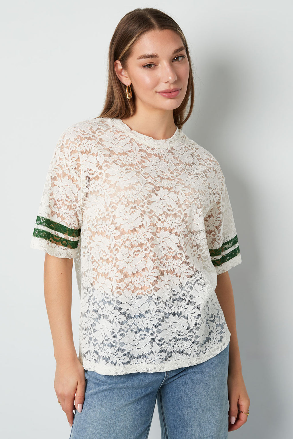 Polyester Fiber Women's T-shirt Sporty Color Clash