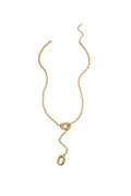 Y-shaped necklace with oval ends