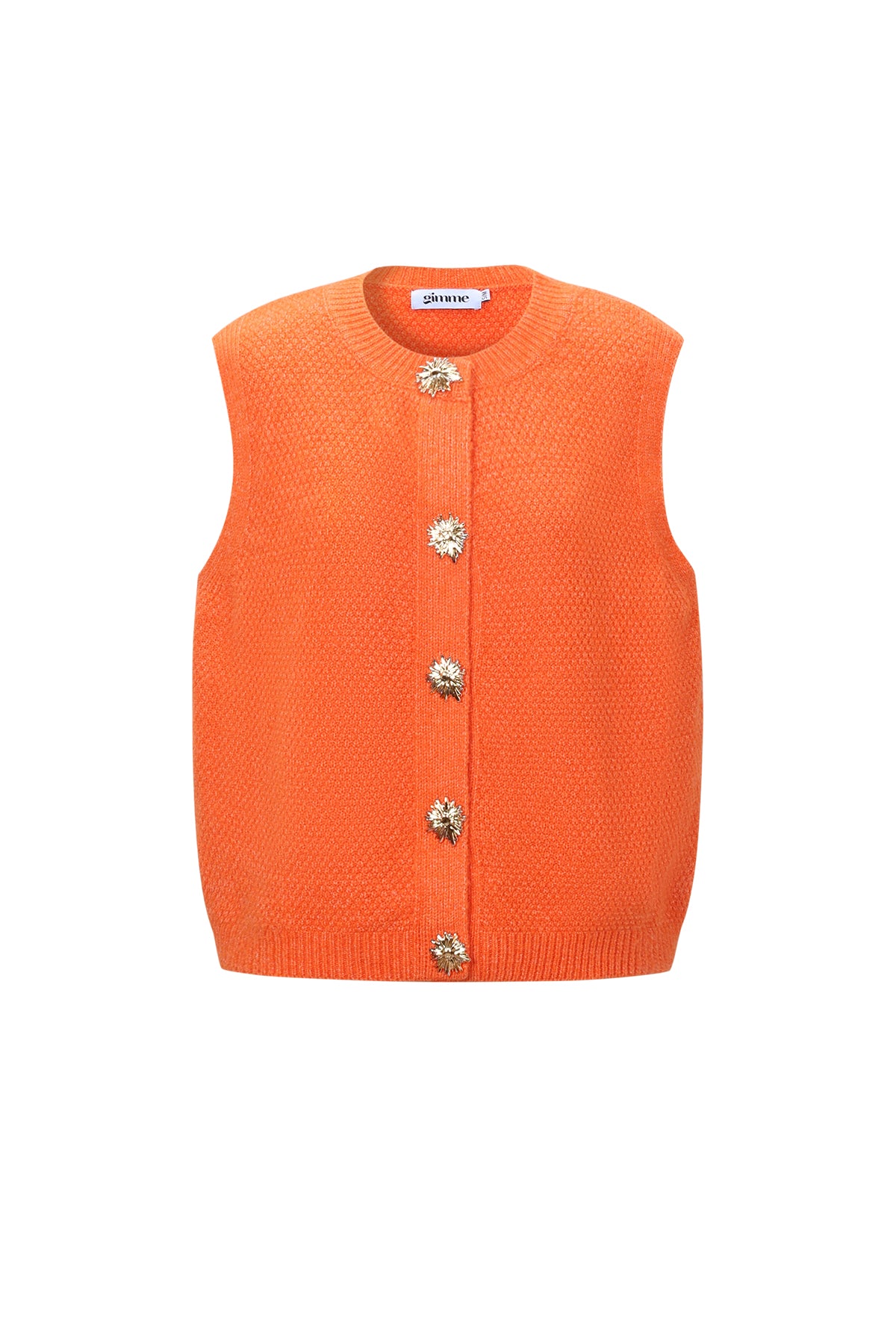 Knitted Polyester Fiber Women's Knitted Vest Casual Solid Color