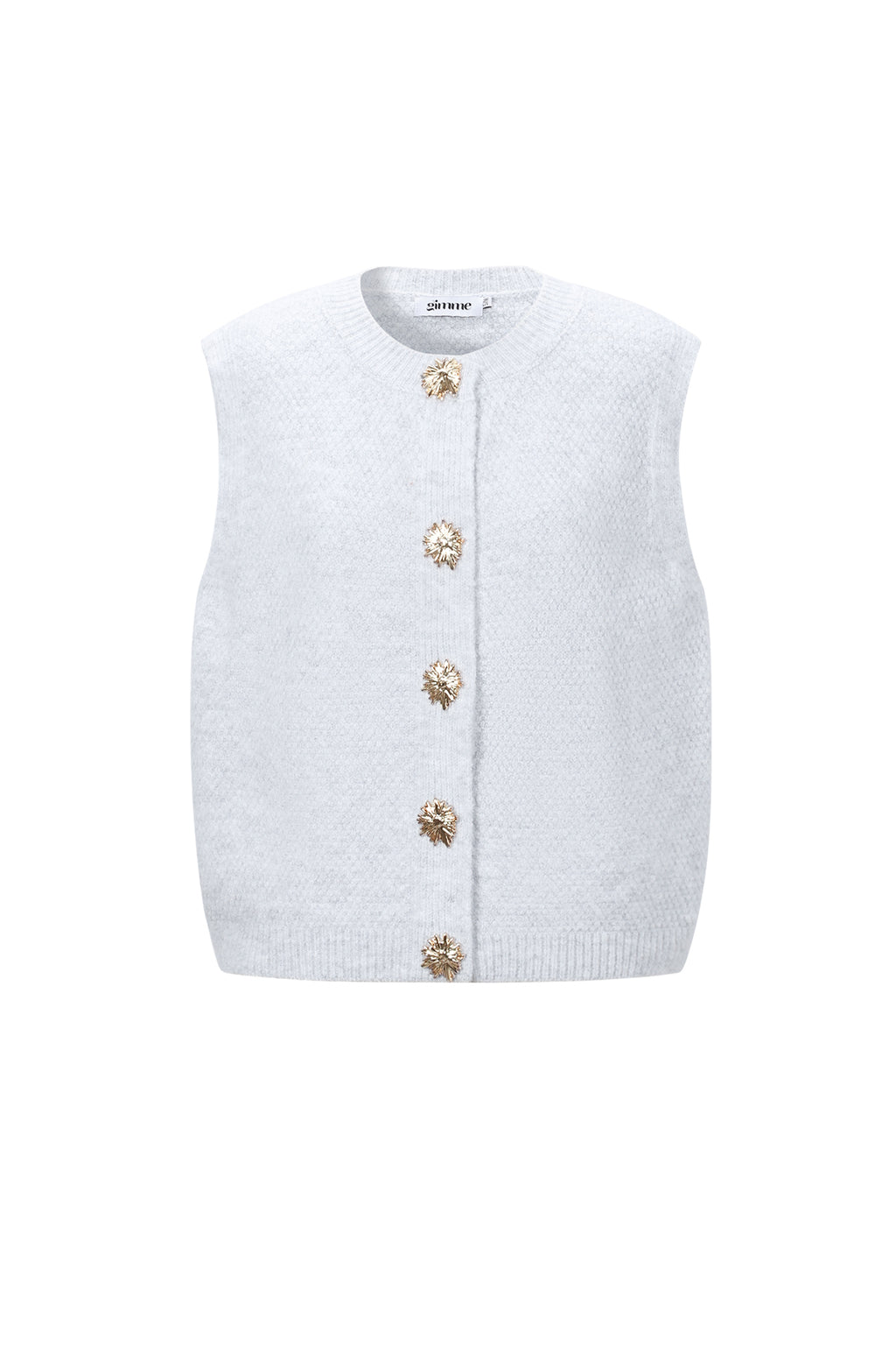 Knitted Polyester Fiber Women's Knitted Vest Casual Solid Color