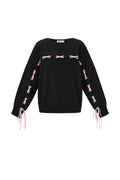 Knitted Viscose Women's Sweater Casual Color Clash