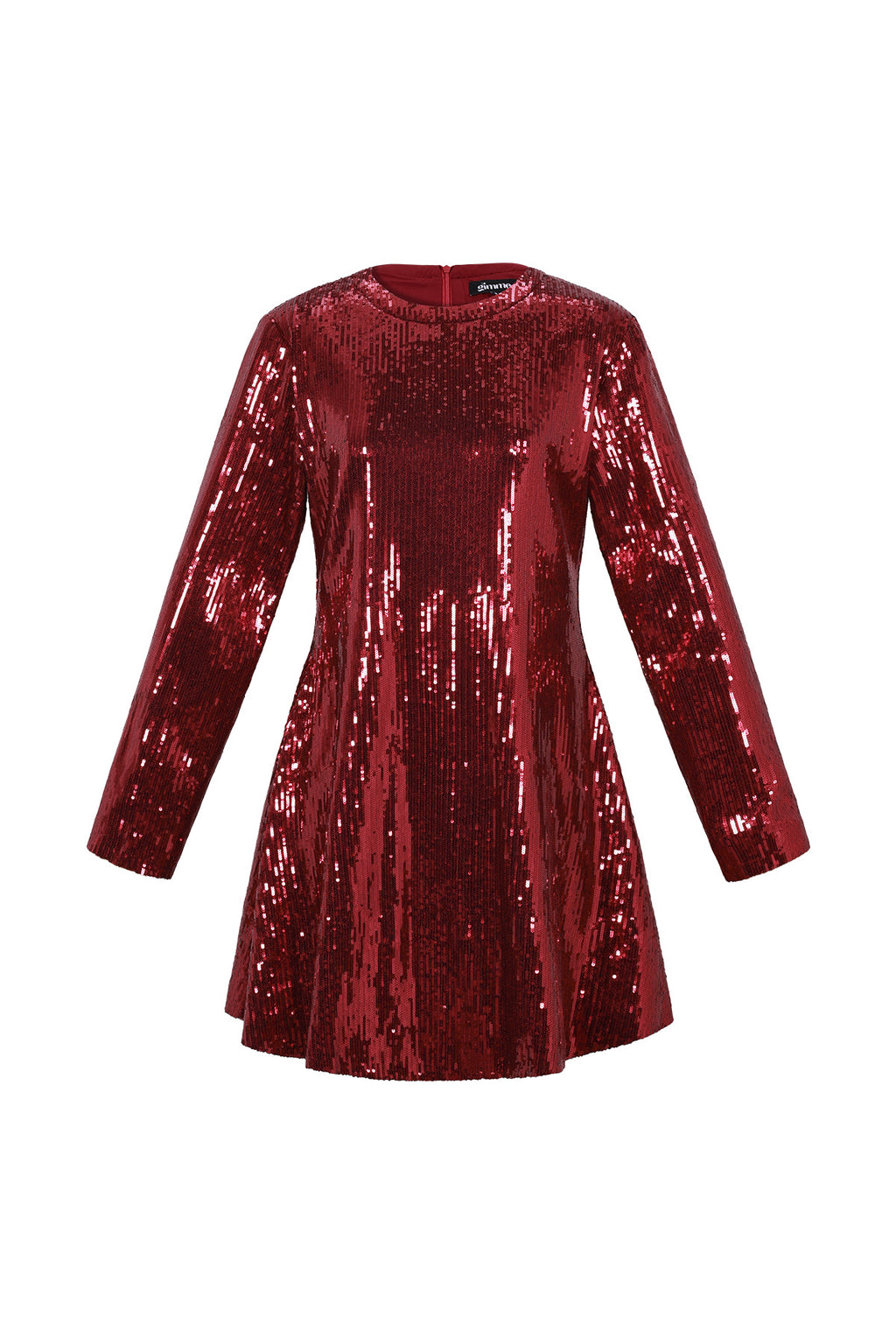 Woven Polyester Fiber Women's Mini Dress Elegant Sequins Fall/Winter