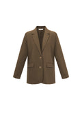 Woven Polyester Fiber Women's Suit Jacket Elegant Letters